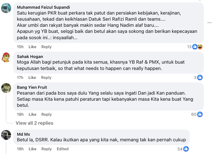 Rafizi Ramli kongsi